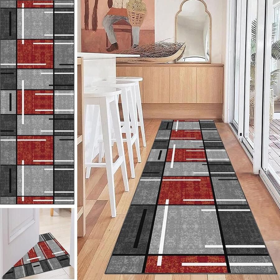 Antislip Vloerkleed 50 x 150 cm Wasbare Loper voor Hal en Keuken