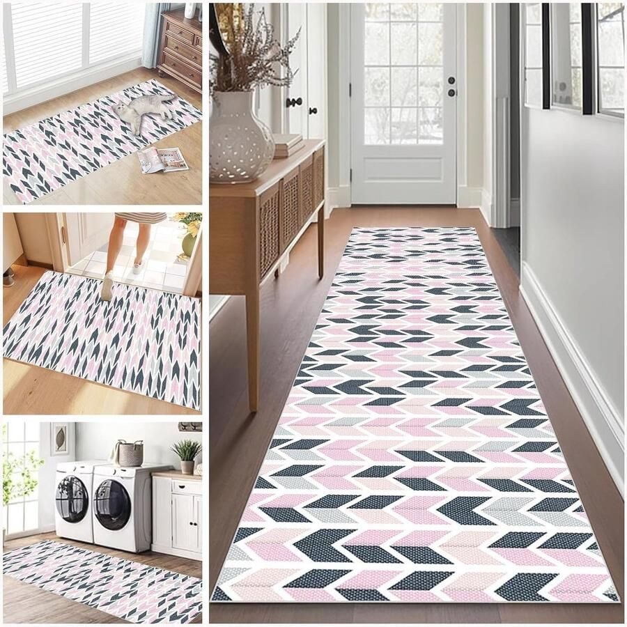 Antislip Vloerkleed Loper Machinewasbare Gangtapijt 50 x 150 cm Zwaar Belastbare Keuken- en Entreetapijt