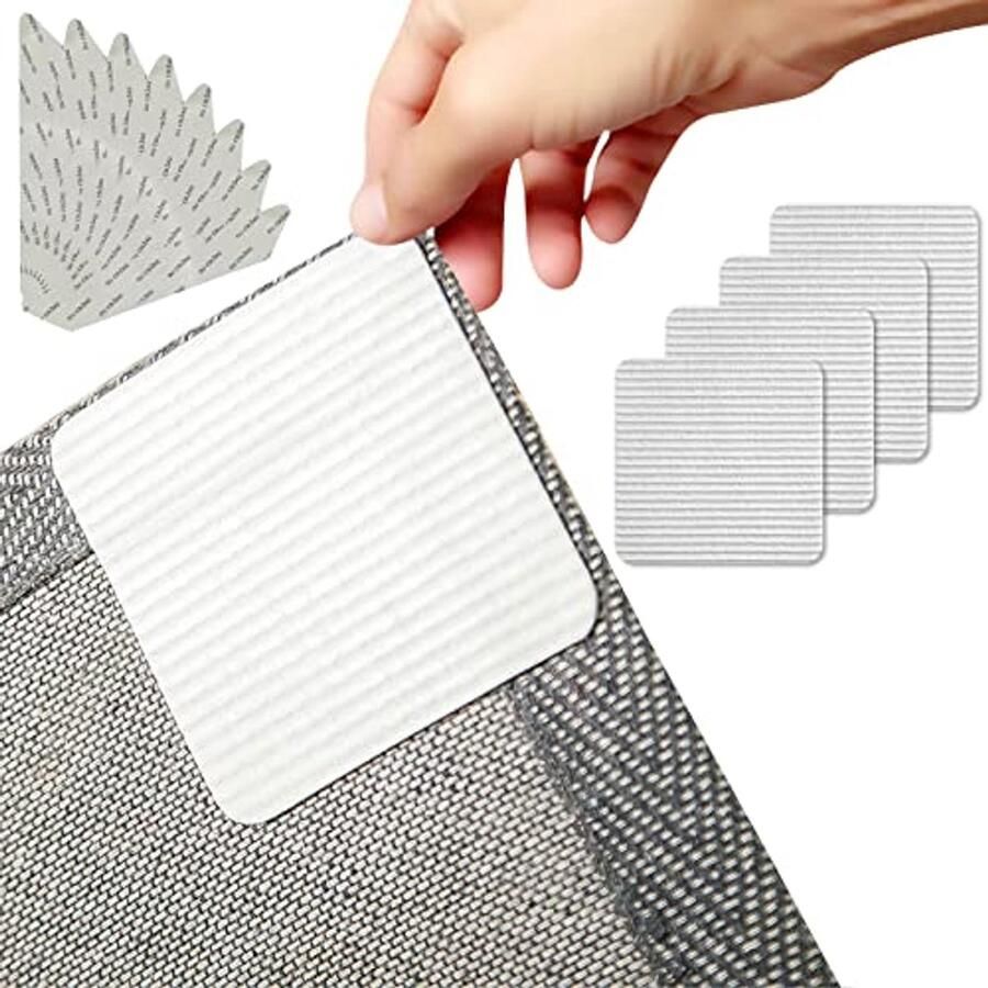 Antislip Vloerkleed Onderlegger 12 stuks Tapijtstopper met Sterke Wrijving