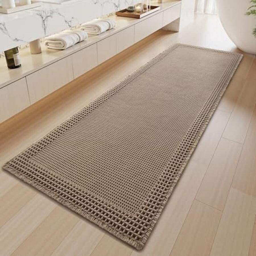 Antislip Wasbare Loper Tapijt voor Lange Halls en Keuken Bruin 50x150cm