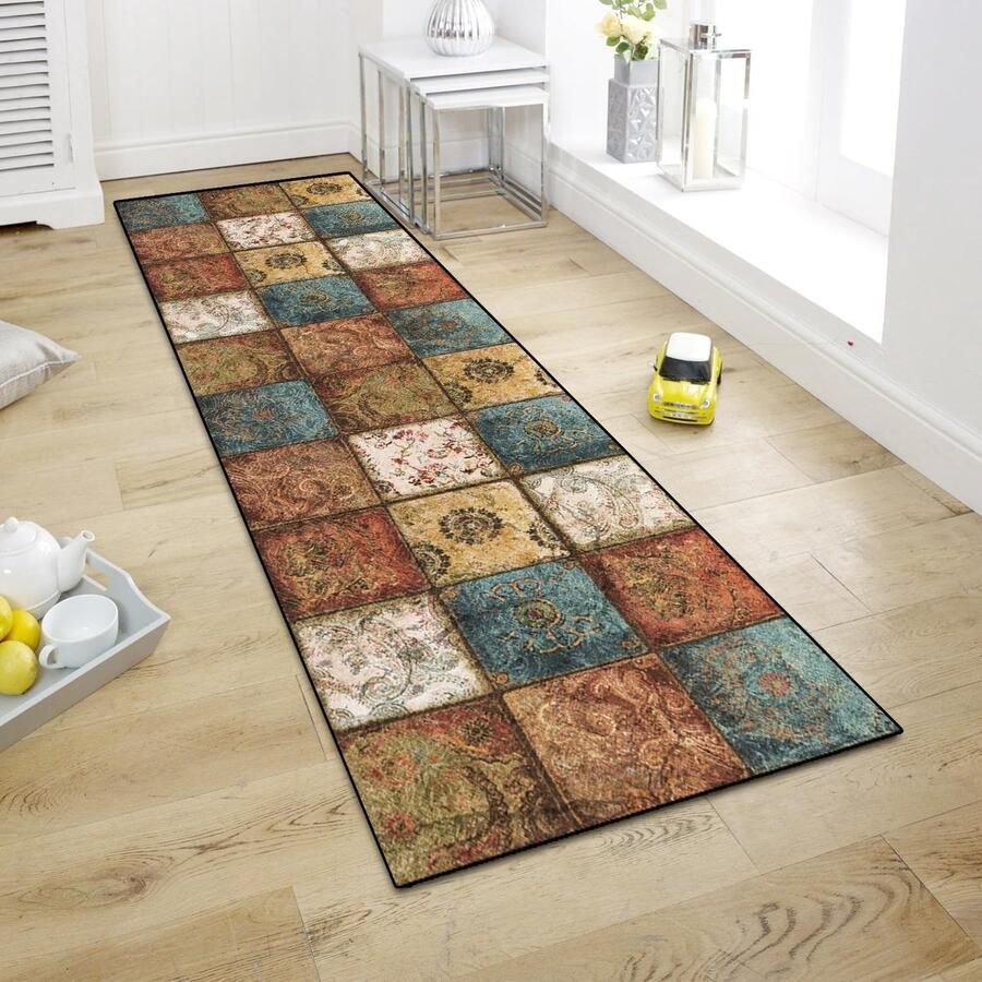 Antislip Wasbare Tapijtloper 60 x 250 cm Zacht en Comfortabel voor Binnen en Buiten