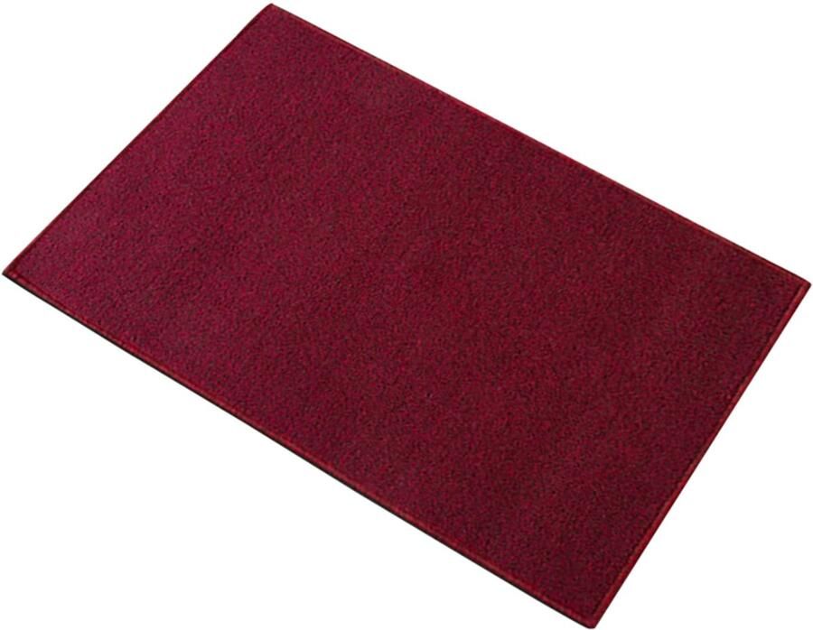 Antislip zacht effen vloerkleed voor eetkamer woonkamer slaapkamer studentenkamer binnen buiten (bordeauxrood 4 8 x 7 8 cm)