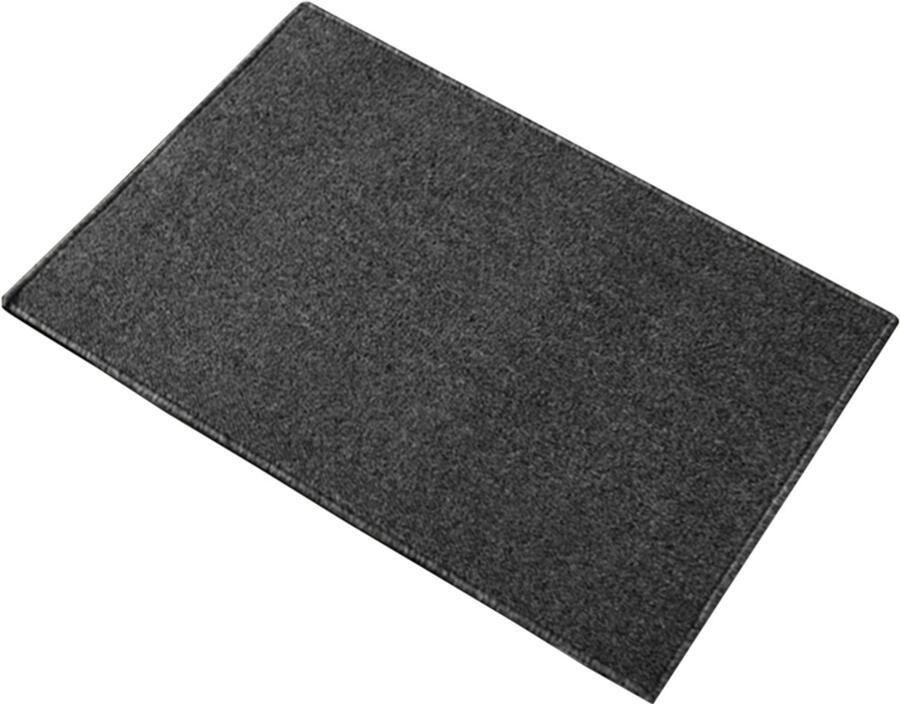 Antislip zacht effen vloerkleed voor eetkamer woonkamer slaapkamer studentenkamer binnen buiten (zwart 4 8 x 7 8 cm)