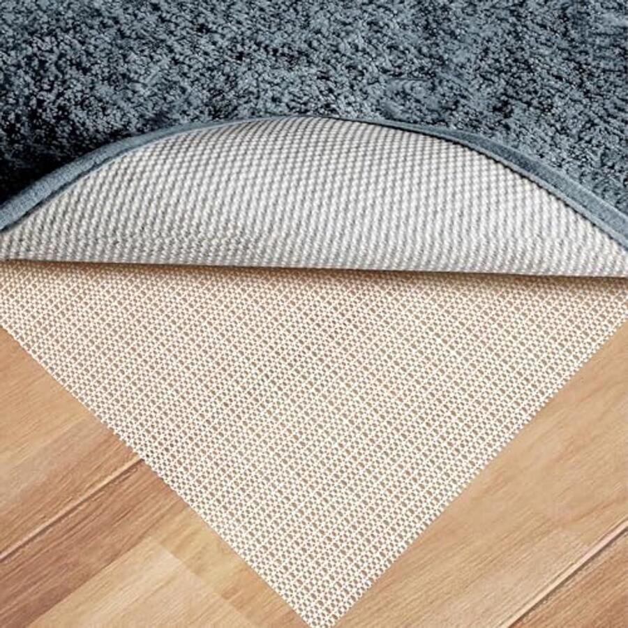 Antislipmat 200x200 cm Afwasbaar en Snijdbaar PVC Onderlegger voor Vloerkleden Matras en Auto