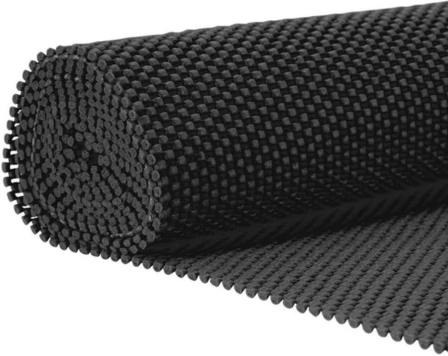 Antislipmat voor Kasten en Lades Keukenlade Beschermer PVC Multifunctioneel Ondertapijt Beschermer Non Slip Gripmat Douchemat Badkamermat Lademat Antislip Lade Bescherming en Veiligheid voor Lades en Kasten 50x150cm Zwart