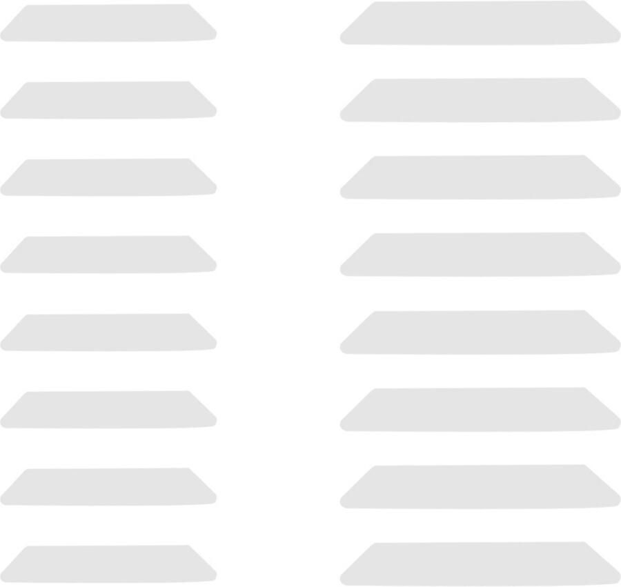 Antislipstickers voor tapijten dubbelzijdige anti-krullijm afwasbaar en herbruikbaar antislip voor hardhouten vloeren tapijten en vloerkleden verpakking van 16