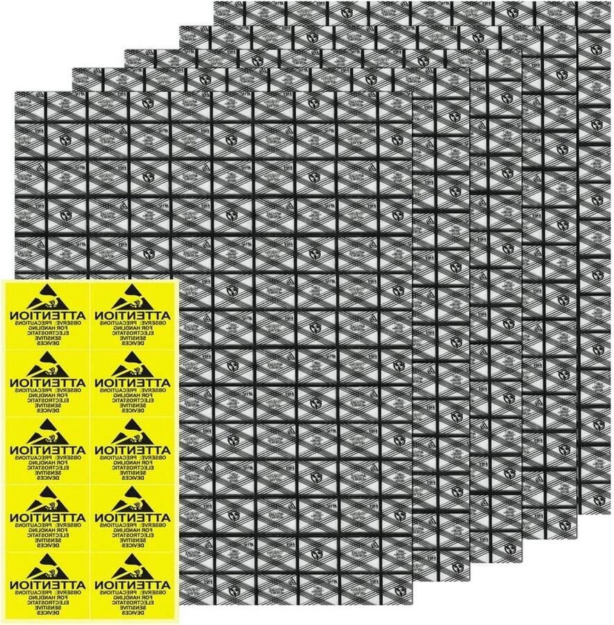 Antistatische zak 20 stuks Groot formaat 30 x 40 cm ESD-afscherming Antistatische waarschuwing Niet-statisch Harde schijven moederbord