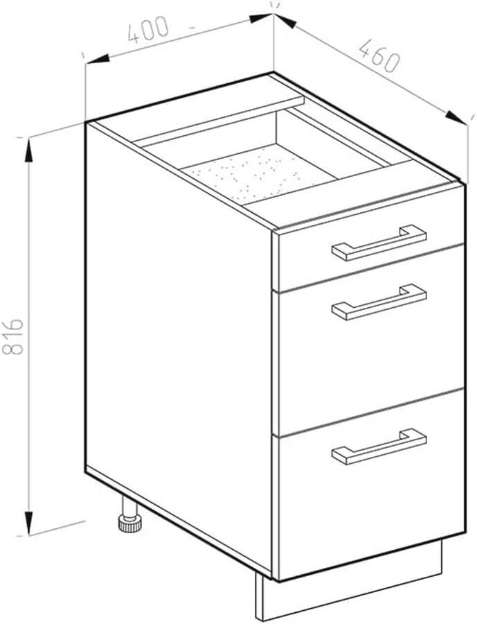 Antraciet Keukenkast Hangkast en Onderkast in R-Line Design