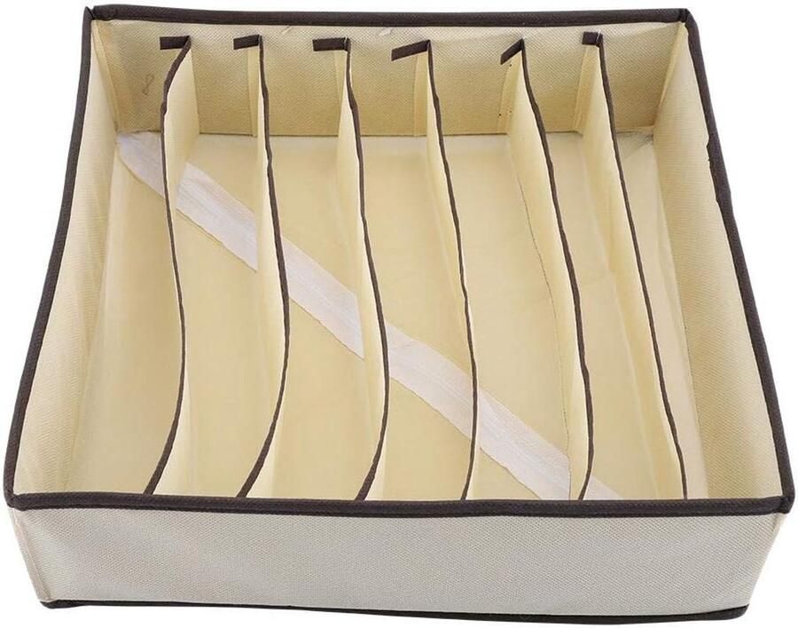 Aramox Draagbare opbergdoos ladeverdelingen kledingkast organizer ondergoed verdeler closet organizer opbergdozen voor beha ondergoed sokkenhouders (7 vakken)