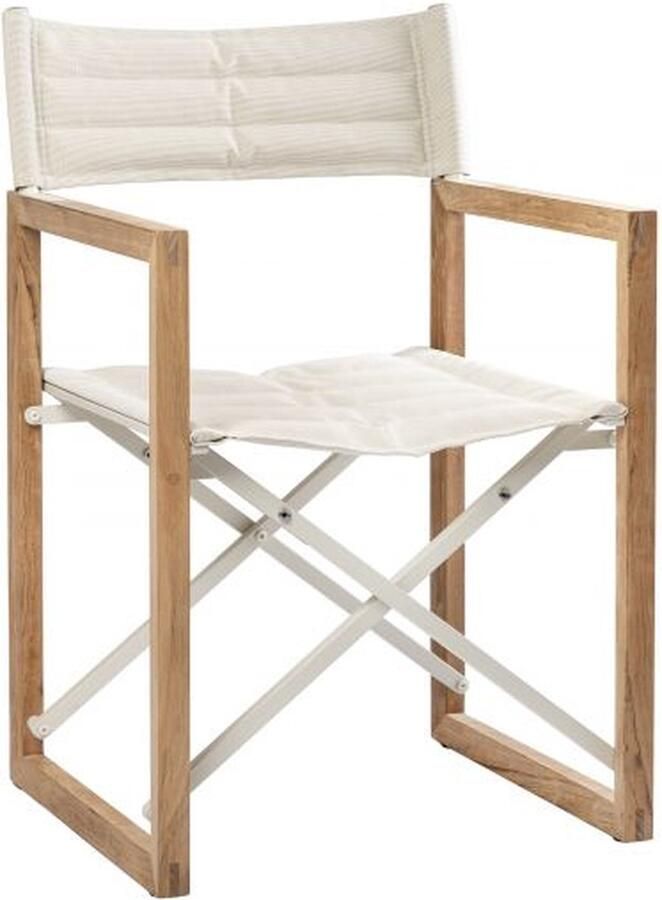 ARC Marine Regisseursstoel The Square Teak Linnen bij BOOTSTOELEN.NL