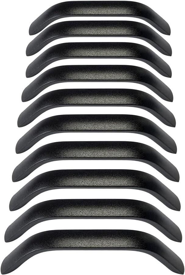Pack van 10 Keukenhandgrepen Keukenkast Handgrepen Gatenafstand 192 mm Zwart Mat Set van 10