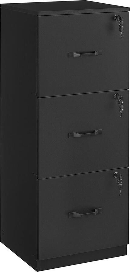 Rootz Living Rootz Archiefkast Inktzwart Spaanplaat 40cm x 41cm x 103cm 23kg Kantooropslag 50kg capaciteit