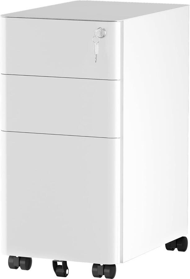 Archiefkast met 3 Laden Ruime Opslag 1 Stuk Staal 30 x 45 x 61 cm