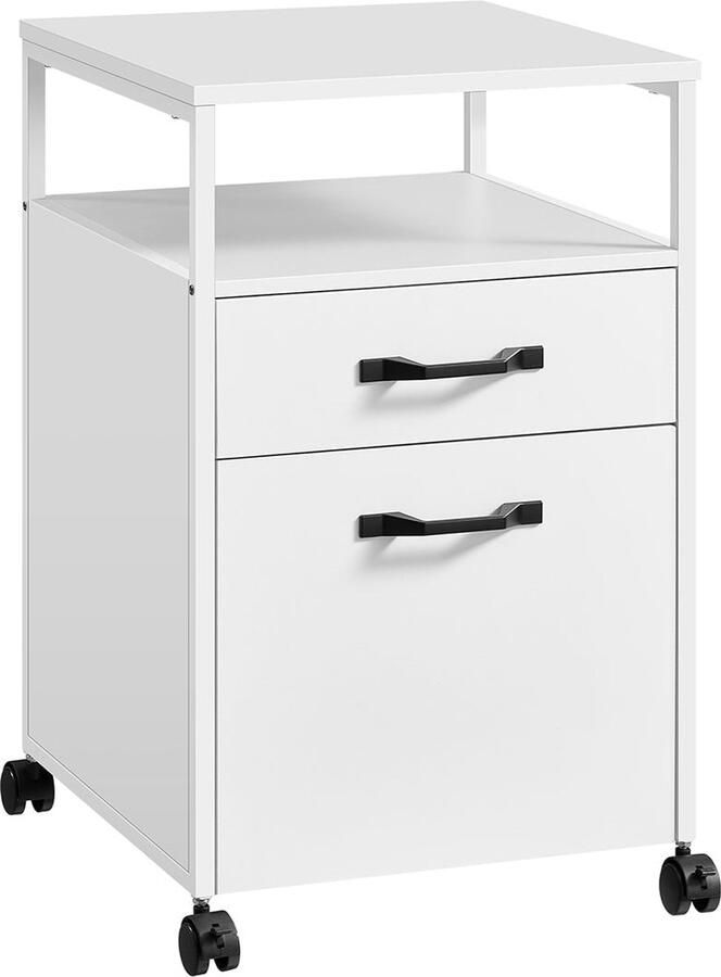 Rootz Living Rootz archiefkast op wielen archiefkast opbergorganisator spaanplaat en staal 44 cm x 42 cm x 66 5 cm wolkwit 17 6 kg capaciteit 50 kg