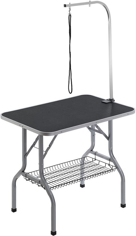 Arm voor Dierenverzorgingstafel met Klem 915 X 610 mm Opvouwbaar voor Middelgrote En Kleine Honden Inclusief No-Sit-Houder Draagvermogen 149 7 Kg