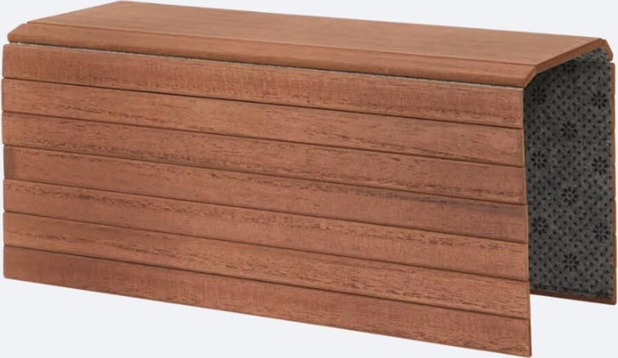 Armleuning Dienblad 42 x 33 x 0.55 cm Flexibel Banktafeltje Organizer Bank Zetel Bamboe Donkerbruin