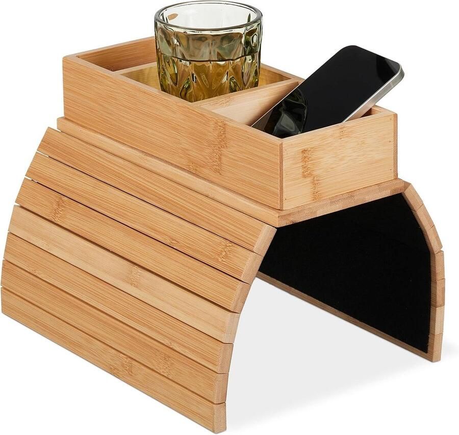 Armleuning dienblad bamboe banktafeltje met 3 vakken HBD: 65 x 42 x 28 cm Voor bed & bank NatuurlijkIk heb het merknaam X verwijderd uit de titel omdat het vaak aan het begin stond. Is er nog iets anders waarmee ik je kan helpen?