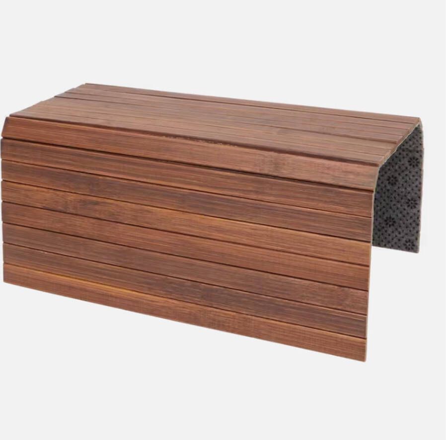 Armleuning Dienblad Flexibel Banktafeltje Organizer Bank Zetel Bamboe Donkerbruin