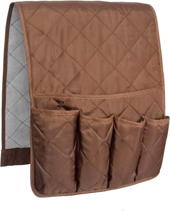 Armleuning organizer hangende organizer Armsteun Organizer Afstandsbediening Houder grijs 35*13 in Polyester Anti slip met 5 zakken voor Magazine Mobiele Telefoon iPad Tablet Oplaadkabel