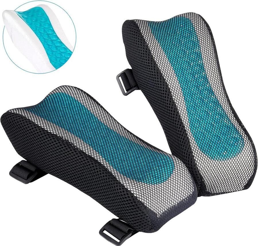 Armleuningkussens voor bureaustoel Ergonomisch elleboogsteunkussen Set van 2