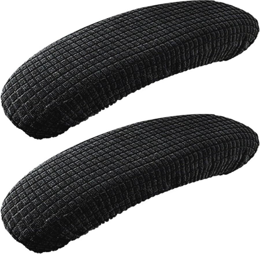 Dikke armleuningpads 2 stuks Bureaustoel armsteun hoes Rekbare armpad Draaibare hoes Stretch zwart Gebogen elastische Waterdichte mouw Wrap deken Slip voor thuisrust Bureau draaibaar content nodig