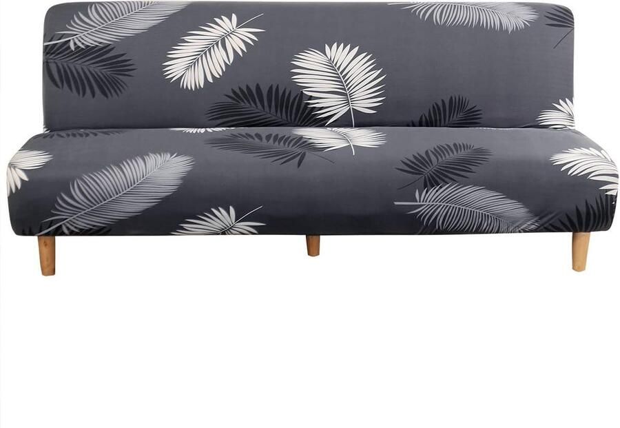 Armloze bankhoes stretch bankhoes zonder arm 3-zits spandex futon hoes antislip elastische volledig opvouwbare bank bankbeschermer voor slaapbank zonder armleuningen