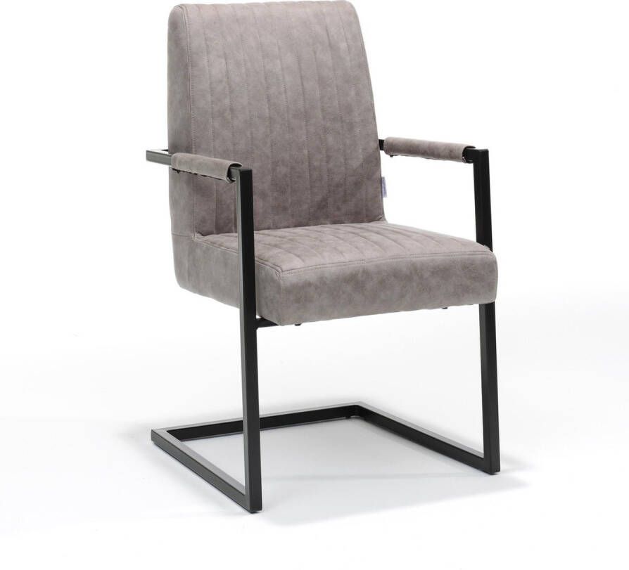 Armstoel Chloe Pebble Stof Set van 2 Zithoogte 49.50 cm Zitdiepte 44 cm Met armleuning