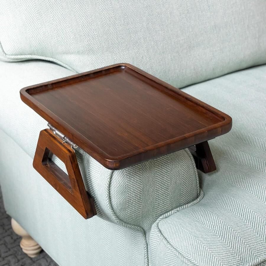 Armtafel sofatafel voor banken Bamboe Sofa Arm lade fauteuil lade Bruin 349x241 cm