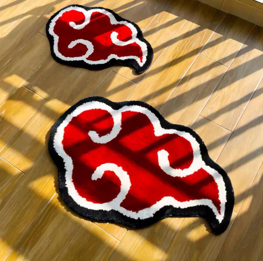 Artistiek Japans Akatsuki Cloud Vloerkleed Woonkamer Deccoratie Vloerkleden Slaapkamer Tapijten Slaapkamer Deccoratie Funky Carpet Home Decor