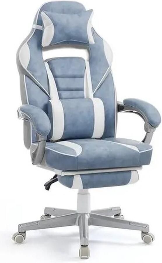 AS store Bureaustoel Ergonomisch Gaming stoel Bureaustoel voor volwassenen Stoel 67x66 x (116-126) Draagkracht 150KG Blauw