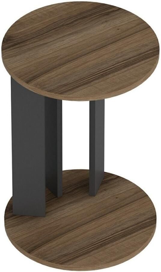 Asir Bijzettafel Okkernoot 34 x 34 x 64 cm - Foto 2