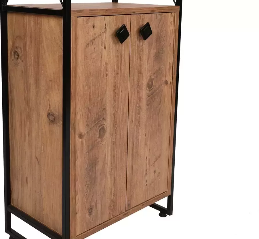 Asir Boekenplank. 100% GEMELAMINEERDE SPAANPLAAT. Dikte: 18 mm. Breedte: 49 cm Hoogte: 180 cm Diepte: 30 cm. Plankhoogte: 32 cm. Poothoogte: 9 cm. Talrijke planken. Kan aan de muur worden bevestigd - Foto 2