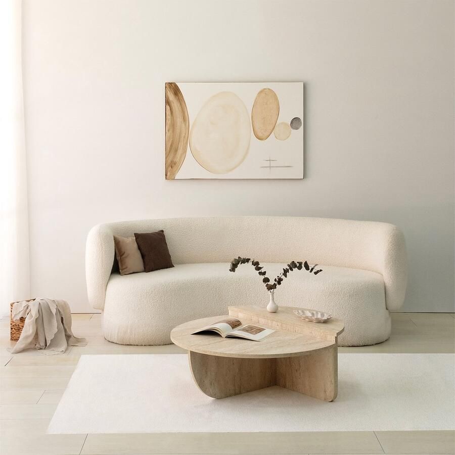 Asir Koffietafel Travertijn 90 x 90 x 35 cm