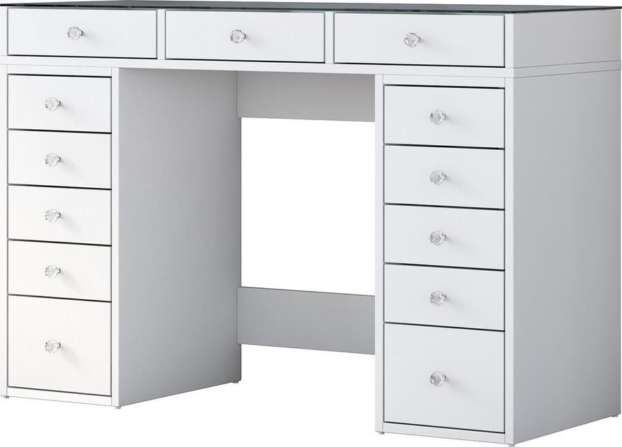 Giga Meubel Kaptafel Wit|Glas 120x44 5x79 8cm Beyas - Foto 2