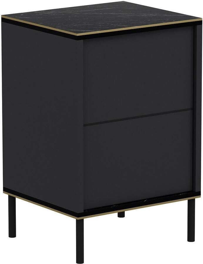 Asir Nachtkastje Antraciet 40 x 35 x 60 cm - Foto 2