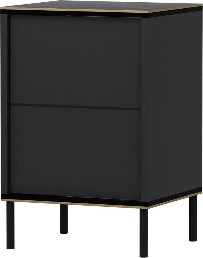 Asir Nachtkastje Antraciet 40 x 35 x 60 cm