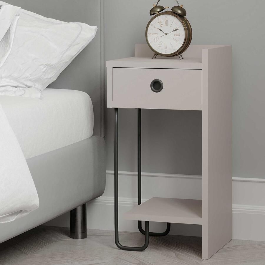 Asir Nachtkastje Lichte Mokka 32 x 30 x 61 cm - Foto 4