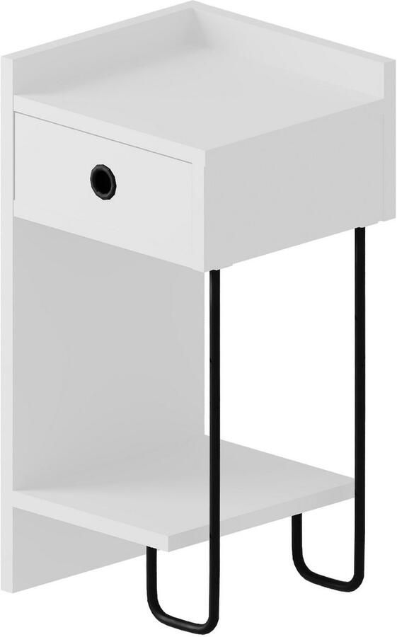 Asir Nachtkastje Wit 32 x 30 x 61 cm - Foto 4