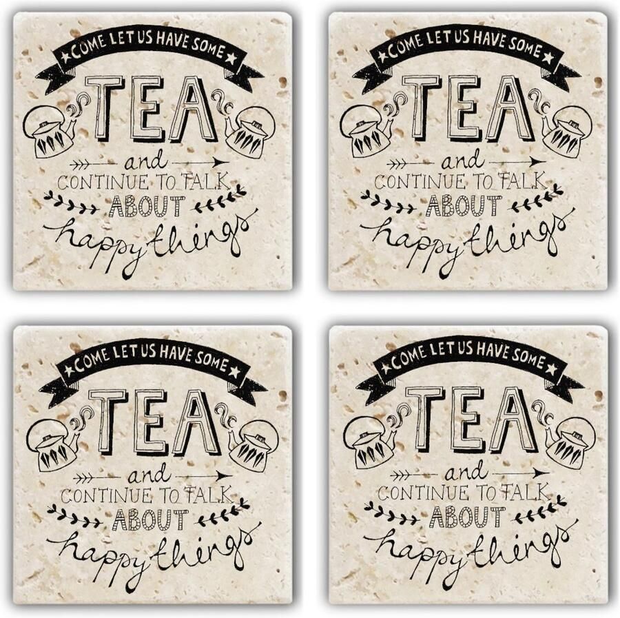 Asir Onderzetter Veelkleurig 10 x 10 x 1 cm 4 stuks