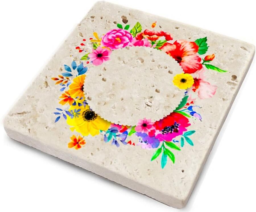 Asir Onderzetter Veelkleurig 10 x 10 x 1 cm