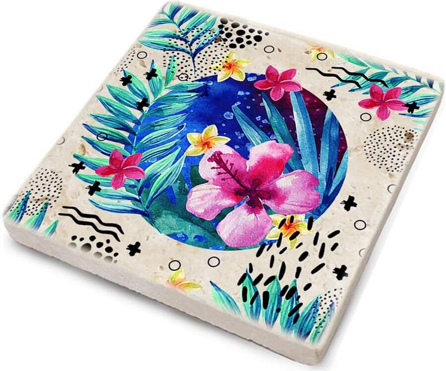 Asir Onderzetter Veelkleurig 10 x 10 x 1 cm