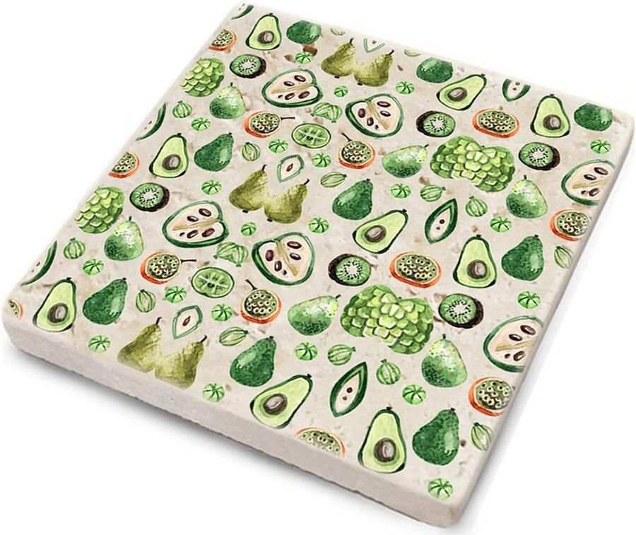 Asir Onderzetter Veelkleurig 10 x 10 x 1 cm Set van 4