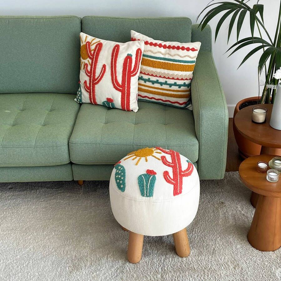 Asir Poef & Kussen Set (3 Stuks). Woestijnbries