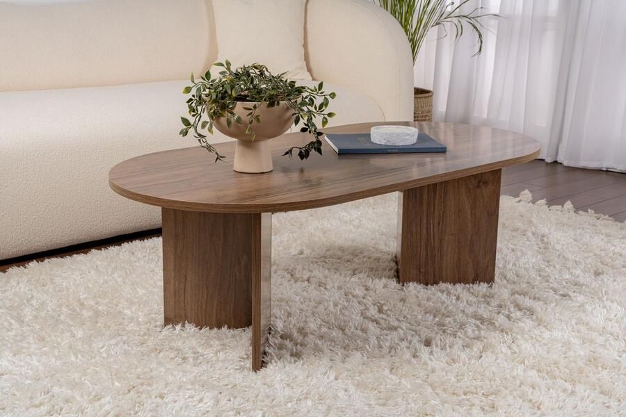 Skye Decor Asir Salontafel Walnoot 119 x 60 x 40 cm (L x B x H) - Foto 2