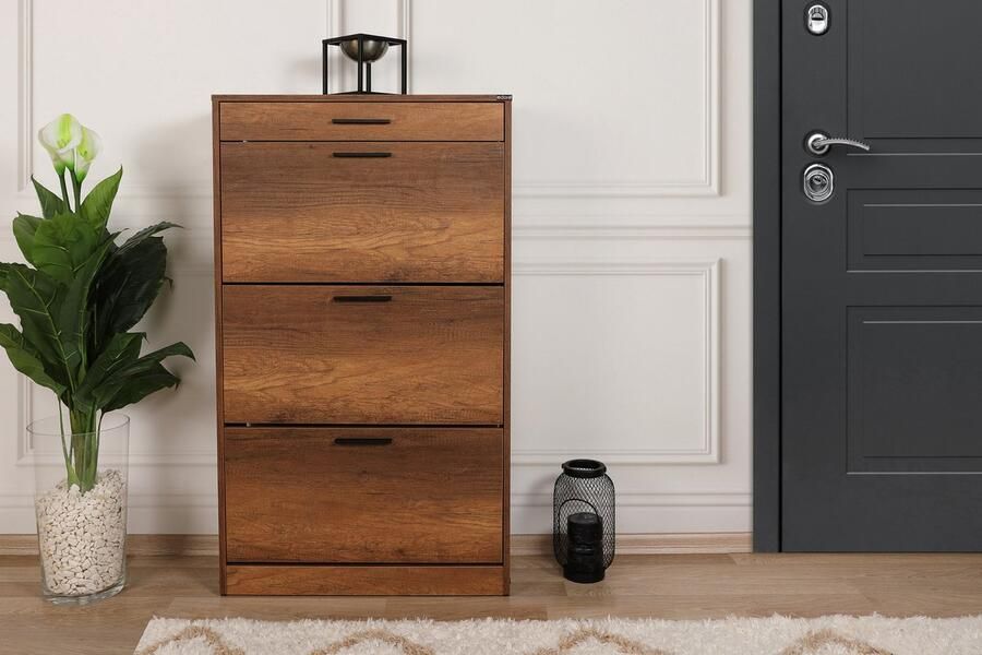 Asir Schoenenkast Oslo Walnoot 75 x 128 x 29 cm