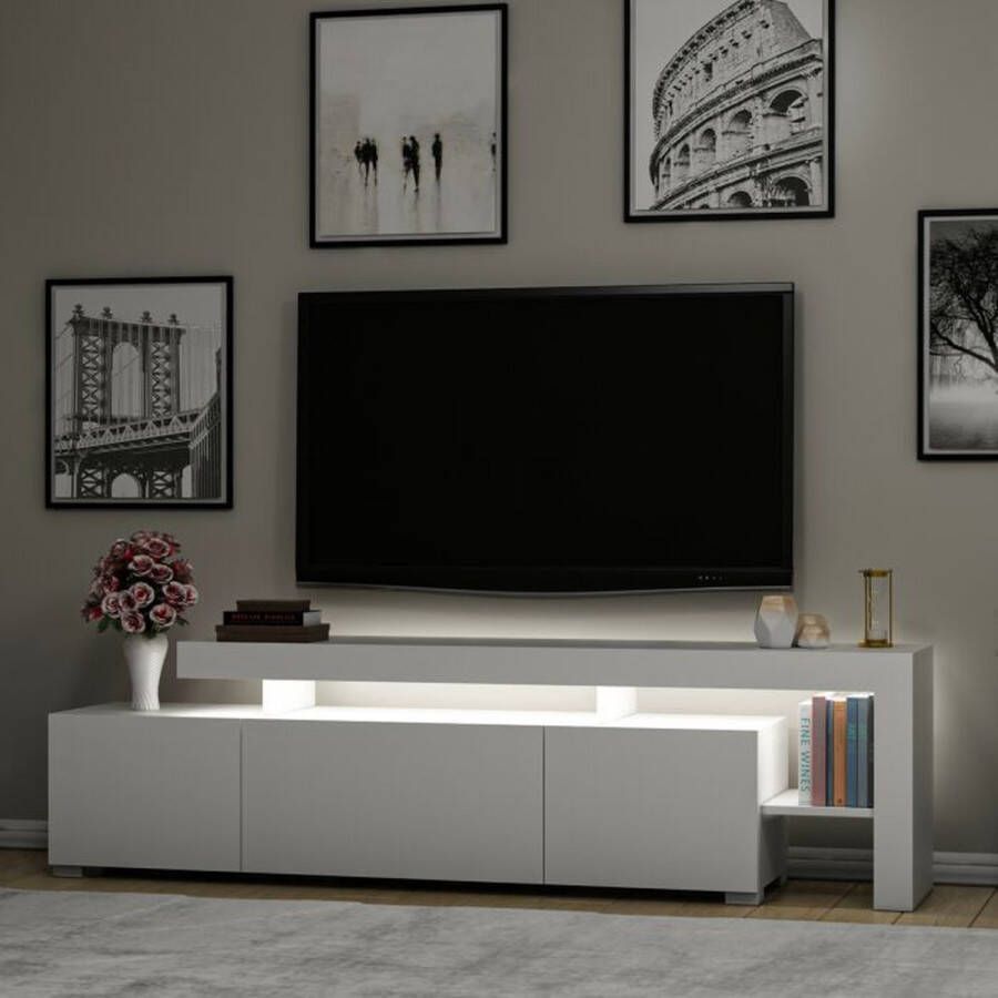 Asir Tv -stand Wit 192 x 53 x 37 cm