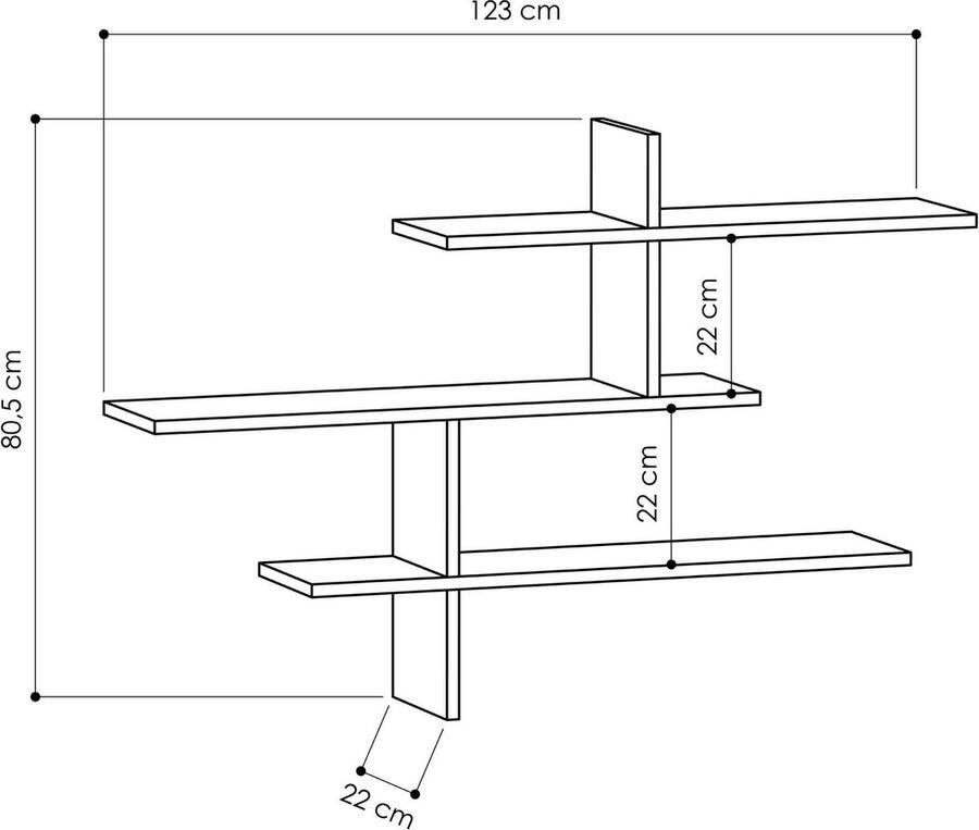 Emob Woody Fashion Wandplank Antraciet 18mm Dikte 123cm x 80cm - Foto 4