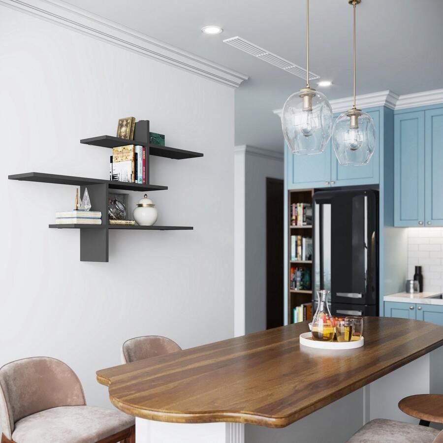 Emob Woody Fashion Wandplank Antraciet 18mm Dikte 123cm x 80cm