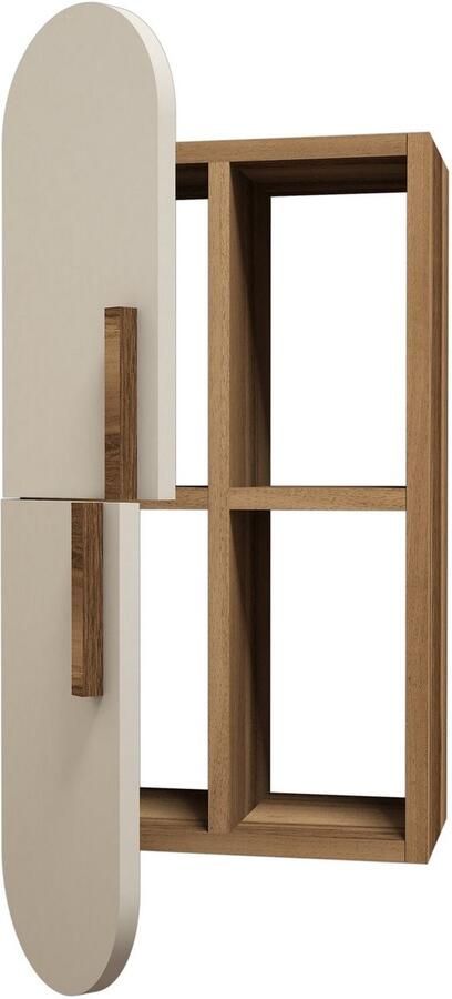 Asir Wandplank Okkernoot 35 x 22 x 60 cm