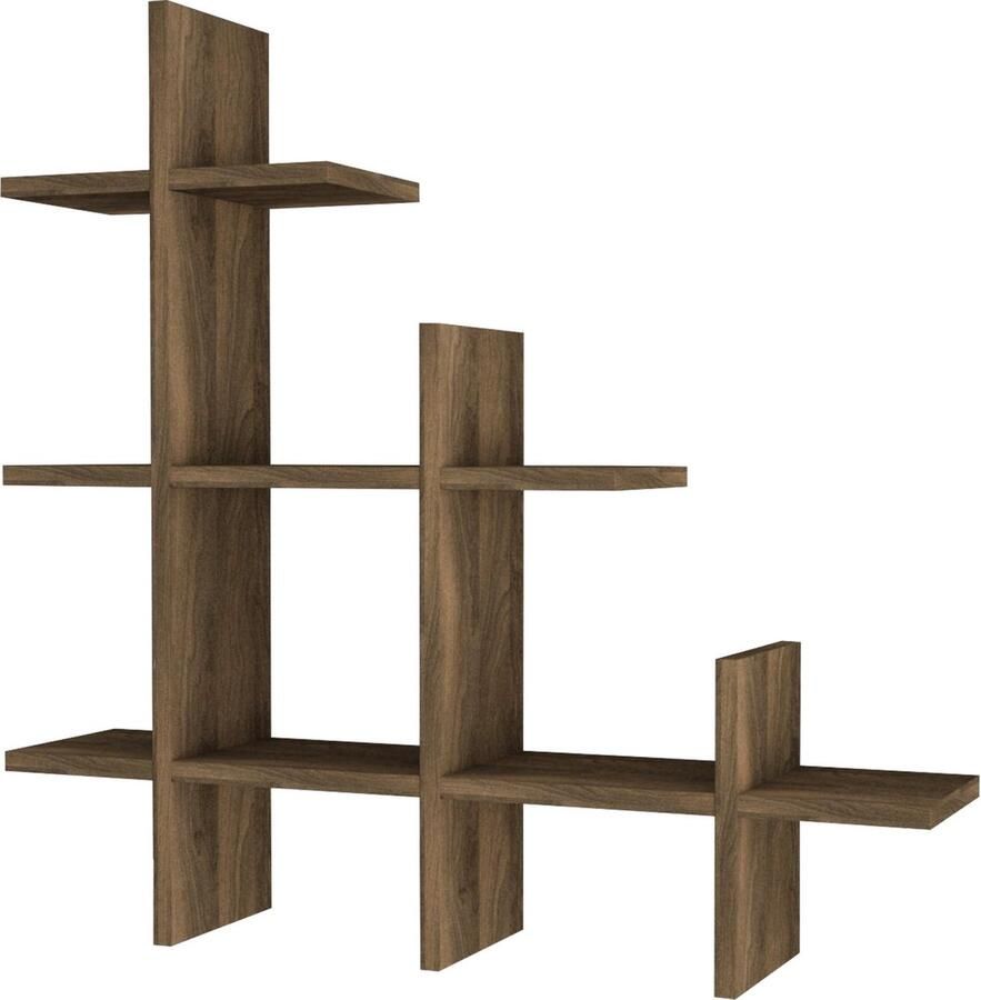 Asir Wandplank Okkernoot 80 x 81 8 x 18 cm - Foto 2